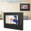 Wired Video Intercom System For Home Security, IR Night Vision 7 Inch LCD Display HD Camera With Adjustable Brightness And Waterproof Wall Mounted 7