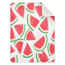 Baby Blanket Soft Cotton 30x40 Breathable Reversible Newborn Swaddle with Watermelon Print