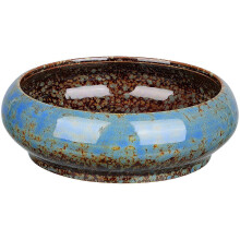 1pc Hydroponic Plants Pot Ceramic Flower Pot Creative Succulent Daffodil Gardening Pot Plant Pot (Blue)
