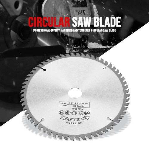 Fast And Smooth Cuts Circular Saw Blade, Multi Function Blade With Carbide Tips Precision Tensioned High Efficiency Woodworking Rotary Tool Cutting 1