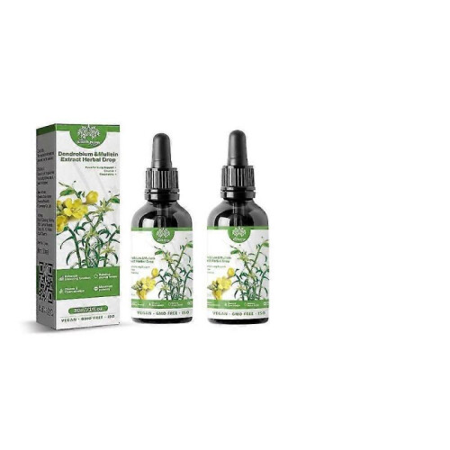 2pcs Dendrobium & Mullein Extract - Powerful Lung Cleanse & Respiratory Herbal Drops