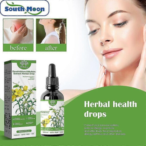 2pcs Dendrobium & Mullein Extract - Powerful Lung Cleanse & Respiratory Herbal Drops 1