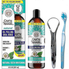 Coconut Oil Pulling, Fresh Breath & Whitening Mouthwash, 7 Essential Oils &