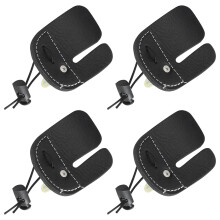 4pcs Adjustable DoubleLayer Archery Finger Tab Protector for Recurve Bow Shooting Practice