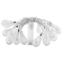 Battery Operated Fairy String Lights, Portable Battery Powered LED Curtain Decor with Reticular Hollow Bulbs for Indoor Outdoor Mood Lighting, Ideal