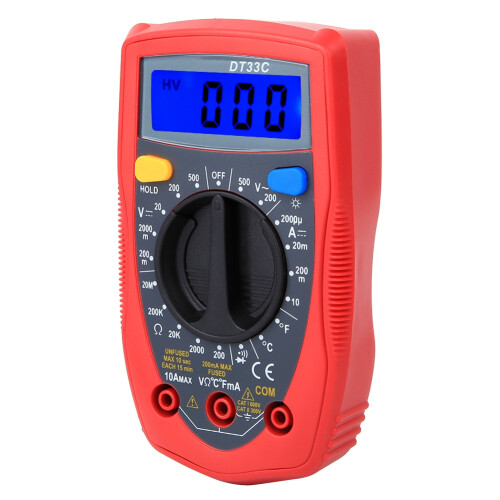 Digital Multimeter For Precision Testing, DC AC Voltmeter With Ohm Volt Amp Meter Capability, Measures Voltage Resistance And Continuity For 2