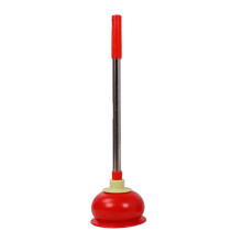 Toilet Plunger with Stainless Steel Long Handle and Heavy Duty Rubber for Efficient Bathroom and Kitchen Drain Cleaning Red
