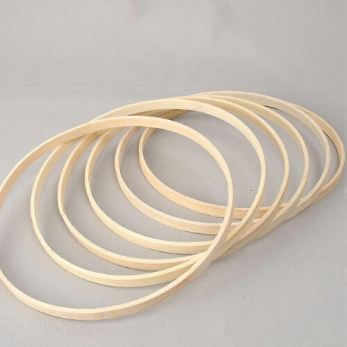 8Pcs Wreath Bamboo Hoops Macrame Hoops Dream Catcher Bamboo Rings Dreamcatcher Crafts Frames 2