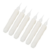 6 Pcs LED Taper Candles Smokeless Reusable Warm Light for Weddings & Parties