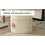 Round Bedside Table with Sliding Door, 4Tier MultiLayer Bedside Storage Cabinet, Beige 3