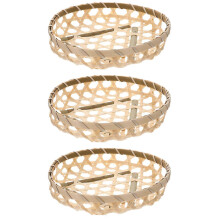 3PCS Round Egg Gathering Basket Vegetables Fruits Seafood Storage Basket