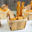 10pcs Bread Basket Wood Fruit Basket Kitchen Restaurant Storage Basket Berry Basket 4