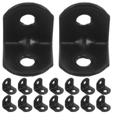 100pcs L Brackets for Shelves - Black Metal Right Angle Brackets - Heavy Duty L-Shaped Shelf Support Corner Iron Connector for Wall Mount Shelving Hom