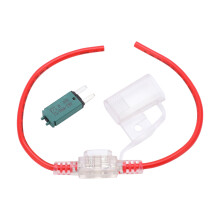 Porte-fusible en ligne pour disjoncteur à lames automobiles, mini porte-fusible étanche pour conducteur en cuivre E7 12AWG, capuchon en caoutchouc