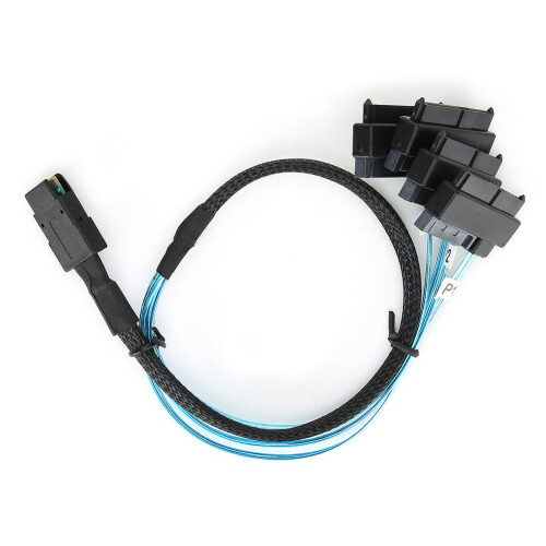 SAS to SATA Breakout Cable Flexible Design Strain Relief Data Transfer Rate Hardware RAID Performance Reliable Internal Connectivity High Density 2