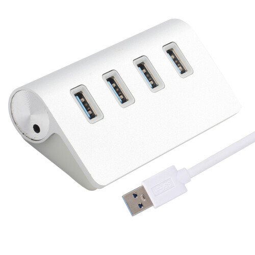 Διανομέας USB3.0 με περίβλημα αλουμινίου, διαχωριστής υψηλής ταχύτητας, 4 θύρες,