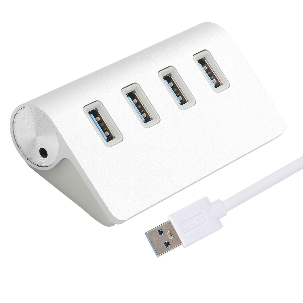 Usb 3.0 Hub With Aluminum Housing High Speed Splitter 4 Ports Supports Plug N Play Overvoltage Protection 5Gbps Data Transfer Backward Compatible With 9147006907399