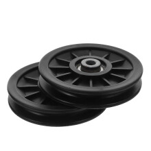 2pcs Plastic Bearing Pulley Wheel Replacement for Gym Equipment Cable Machine - Pulley System Part for Garage Door Diy Workout Accessories 110 MM