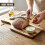 GEEZY GEEZY Wooden Cutting Board with Handle Acacia Chopping Serving Paddle Kitchen Cheese 3