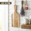 GEEZY GEEZY Wooden Cutting Board with Handle Acacia Chopping Serving Paddle Kitchen Cheese 9