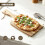GEEZY GEEZY Wooden Cutting Board with Handle Acacia Chopping Serving Paddle Kitchen Cheese 4