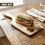 GEEZY GEEZY Wooden Cutting Board with Handle Acacia Chopping Serving Paddle Kitchen Cheese 7