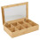 Excellent Houseware Bamboo Tea Box 8 Compartment Storage Organiser Chest Kitchen 8