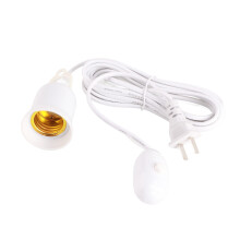Pendant Light Cord, E26 Hanging Lamp Socket with ON Off Switch, Heat Resistant Flame Retardant Material, DIY Lamp Fixture for Bedroom, Basement,