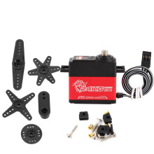 Servomotor de alto torque, servo digital à prova d'água com engrenagens totalmente metálicas, rápida dissipação de calor, braço ajustável,
