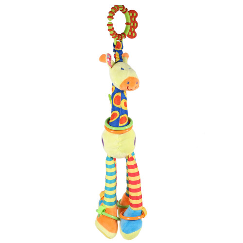 Stimulate Sensory Exploration Soft Giraffe Plush Rattle Toy Multi Textured Surface Encourages Object Transfer Develops Hearing Ability And Tactile 2