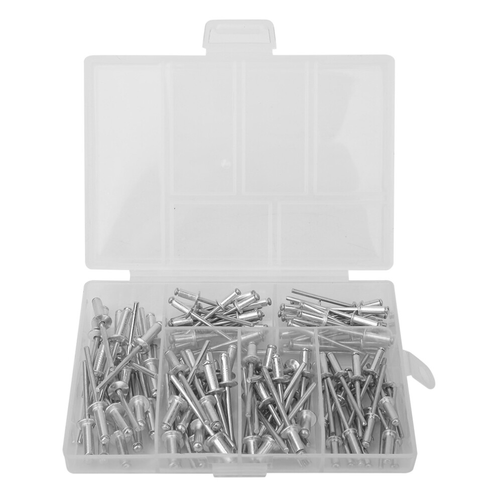 Easy To Store Blind Rivets Assortment Kit Aluminum Alloy Corrosion Resistance Rust Resistant Smooth Surface No Burr In 6 Kinds Suitable For Manual 9138057079869