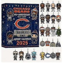 (D Chicago Cubs Blind Box 2)Chicago Bears Week 105 Christmas Blind Box Christmas Tree Decoration Acrylic Pendant