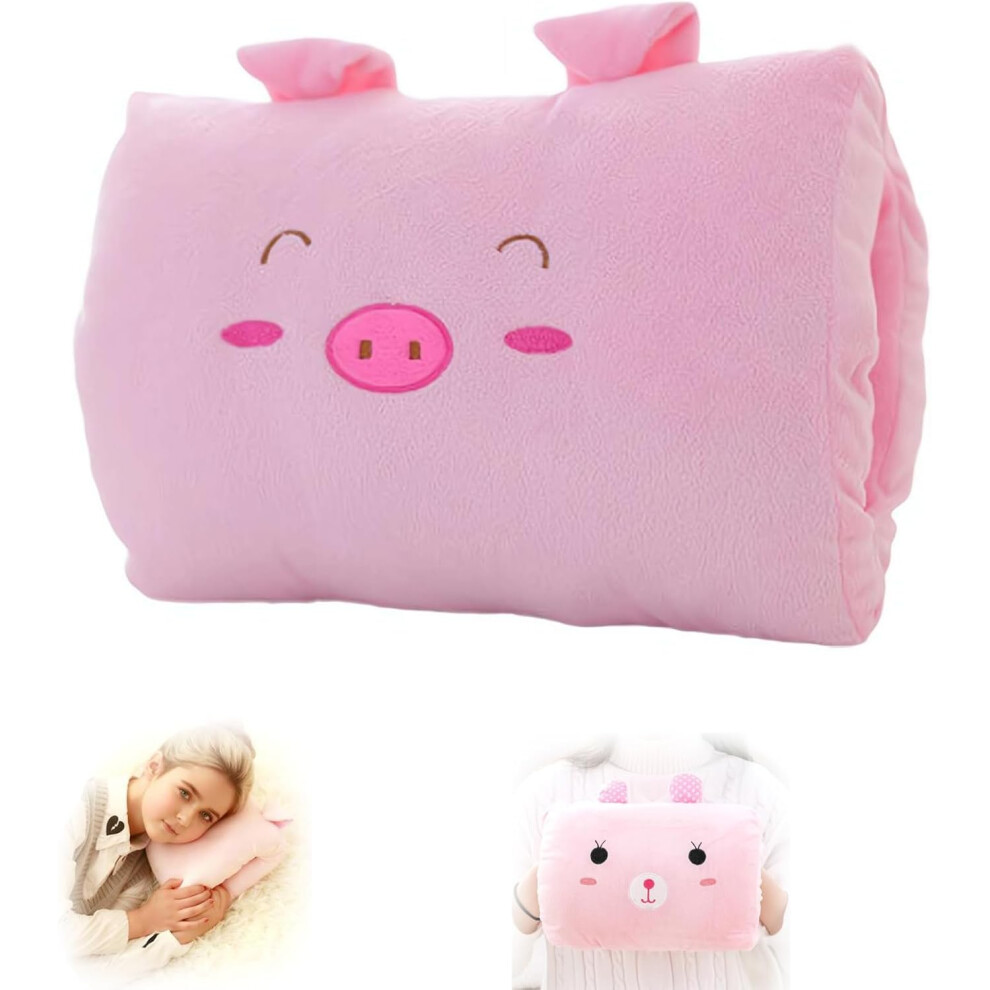 Oimg Cartoon Hand Pillow Warmer For Kids Winter Plush Toy Nap Hand Warmer Gift
