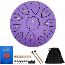 6 inch stalen tongtrommel met 11 noten (G-toon), handpan, meditatie, regenbel, cadeau