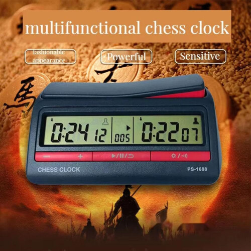 Digital schacktimerklocka Multiläge Minne Stötsäker för Go International-spel 2