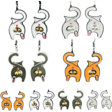 Lustige Katzenpopo-Ohrringe mit Glöckchen – Niedliche Ohrhänger mit Glöckchen, witziges Geschenk für Katzenliebhaber