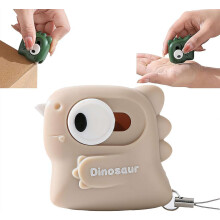 Sød dinosaur magnetisk æskeskærer, 3 i 1 automatisk tilbagetrækkende blad sikker åbner