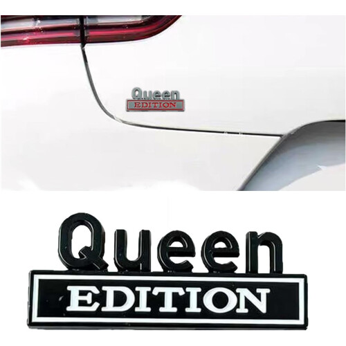 Αυτοκόλλητο εμβλήματος 3D Queen Edition, αστείο, ανθεκτικό, για αυτοκίνητο