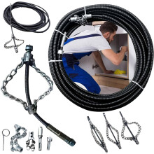 Flex Shaft Sewer Descaling Chain, Push Type Rotary Cable Pipe Maintenance Tool