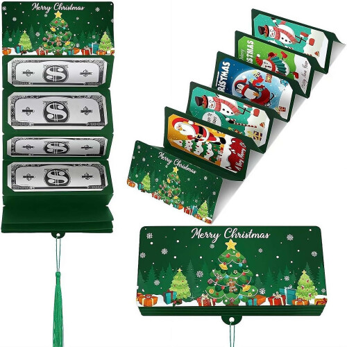 Weihnachtsgeschenkkartenetui – Überraschungsumschlag mit 10 Fächern