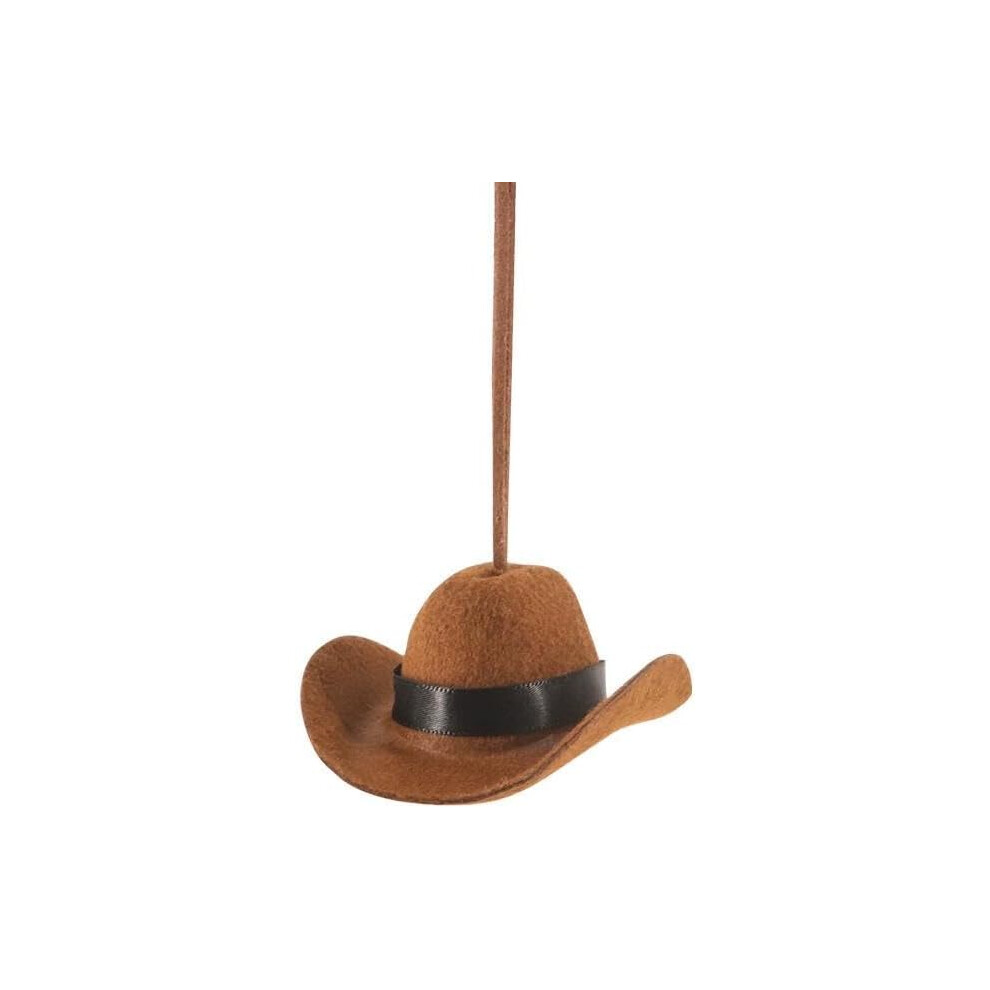 Cowboy Hat Cross Car Charm Rearview Mirror Felt Western Hanging Decor Women 3233222882889