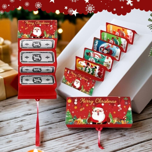 Weihnachtsgeschenkkartenetui – Überraschungsumschlag mit 10 Fächern 1