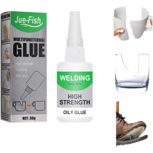 Multifunctionele, zeer sterke olieachtige lijm voor metaal, hout, keramiek, leer en glas.