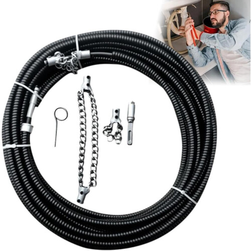 Flex Shaft Sewer Descaling Chain, Push Type Rotary Cable Pipe Drilling Tool