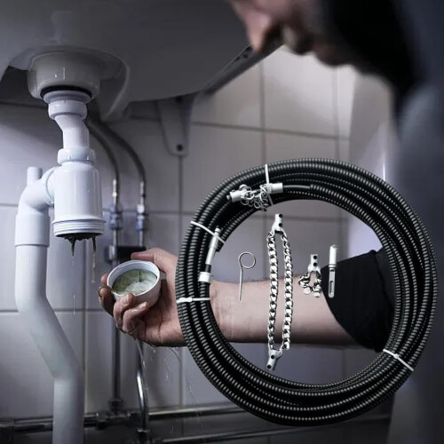 Flex Shaft Sewer Descaling Chain, Push Type Rotary Cable Pipe Drilling Tool 1
