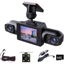 64 GB 360 4-Kanal Auto-Dashcam, 1080p HD WLAN-Nachtsicht-Parküberwachung