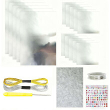 15 PCS Foil Paper Art Sheets, Gold Silver Metal Embossing DIY Craft Kit