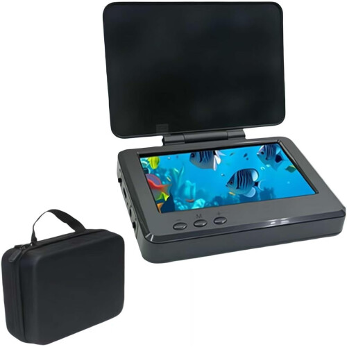 Câmera subaquática para pesca, 5 polegadas, 1000TVL, à prova d'água IP68, visão noturna, cabo de 20 metros.