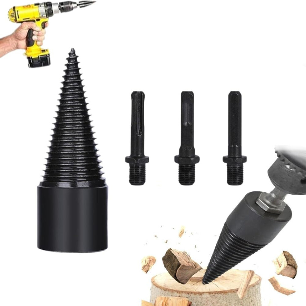 Firewood Drill Bit Set Wood Log Splitter, Heavy Duty Electric Cone Driver 32Mm 3233222887563