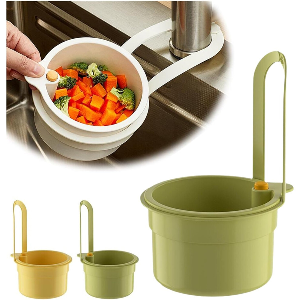 Self Cleaning Sink Strainer Basket Automatic, Press Dump Kitchen Food Catcher 3233222888140